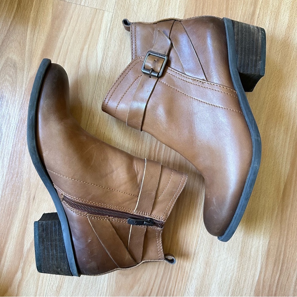 Vince Camuto Brown Ankle Boots with Zipper Closure - Picture 2 of 12